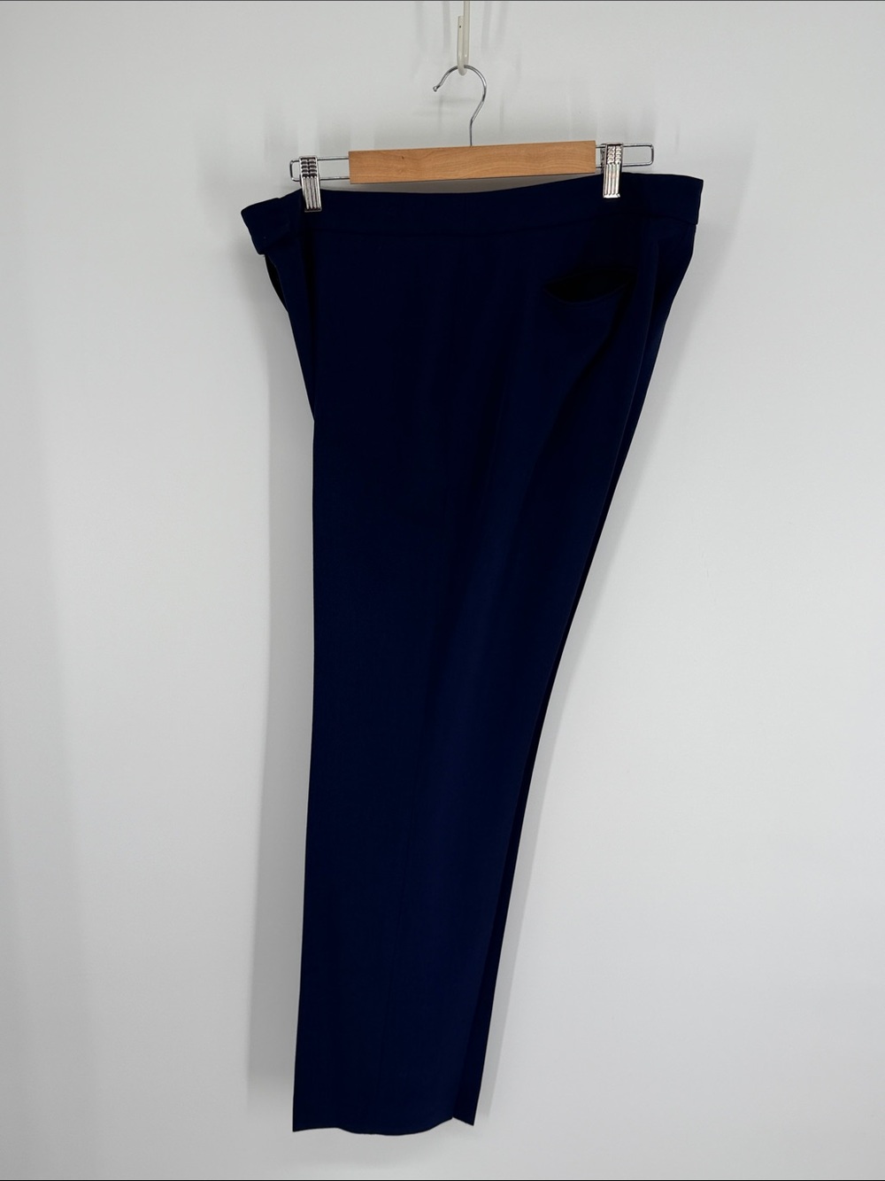 Anne Klein Dress Pants Slacks Trousers Dark Blue Size 12 Zip Closure